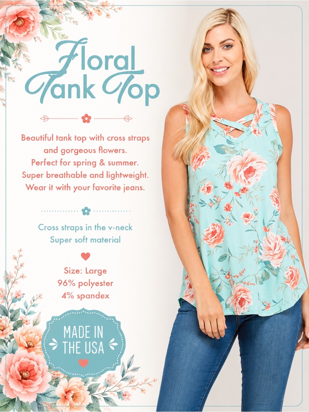 Floral Tank Top NEW